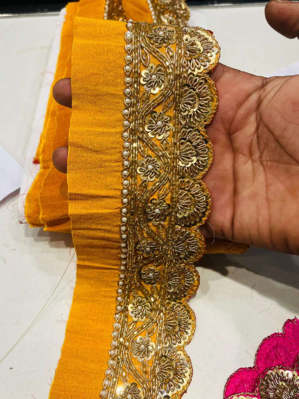 K.R KASAT - Yellow Colour Lace